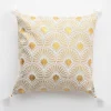 Poszewka dekoracyjna art deco kremowa TANZA 45x45 cm