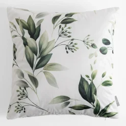 Poszewka dekoracyjna LIŚCIE biała OLIVE 45x45 cm