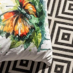 Poszewka dekoracyjna MOTYL biała OLIVE 45x45 cm