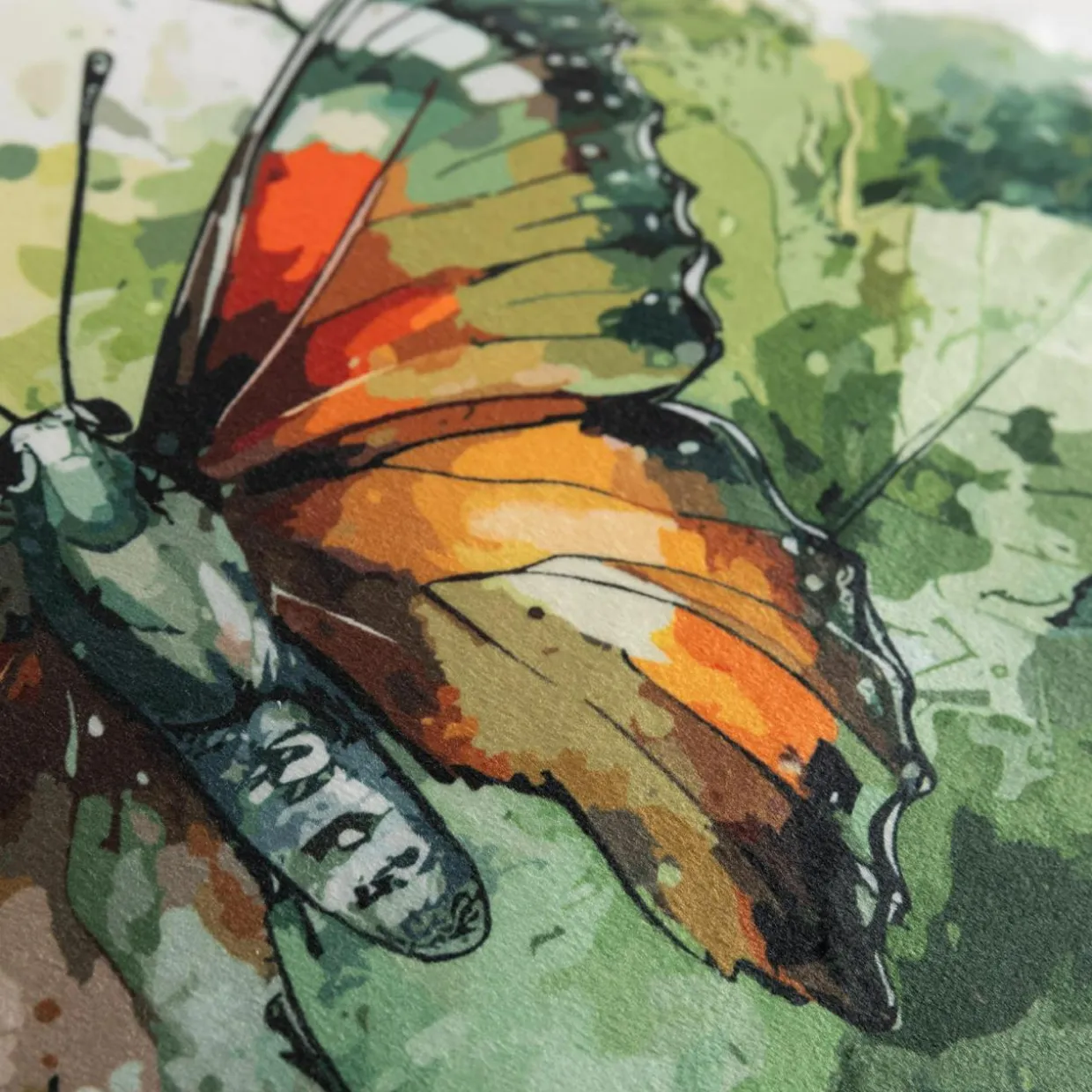 Poszewka dekoracyjna MOTYL biała OLIVE 45x45 cm