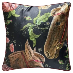 Poszewka dekoracyjna w konie BRODERI 45x45 cm