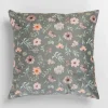 Poszewka dekoracyjna w kwiaty zielona DAISY 45 x45 cm