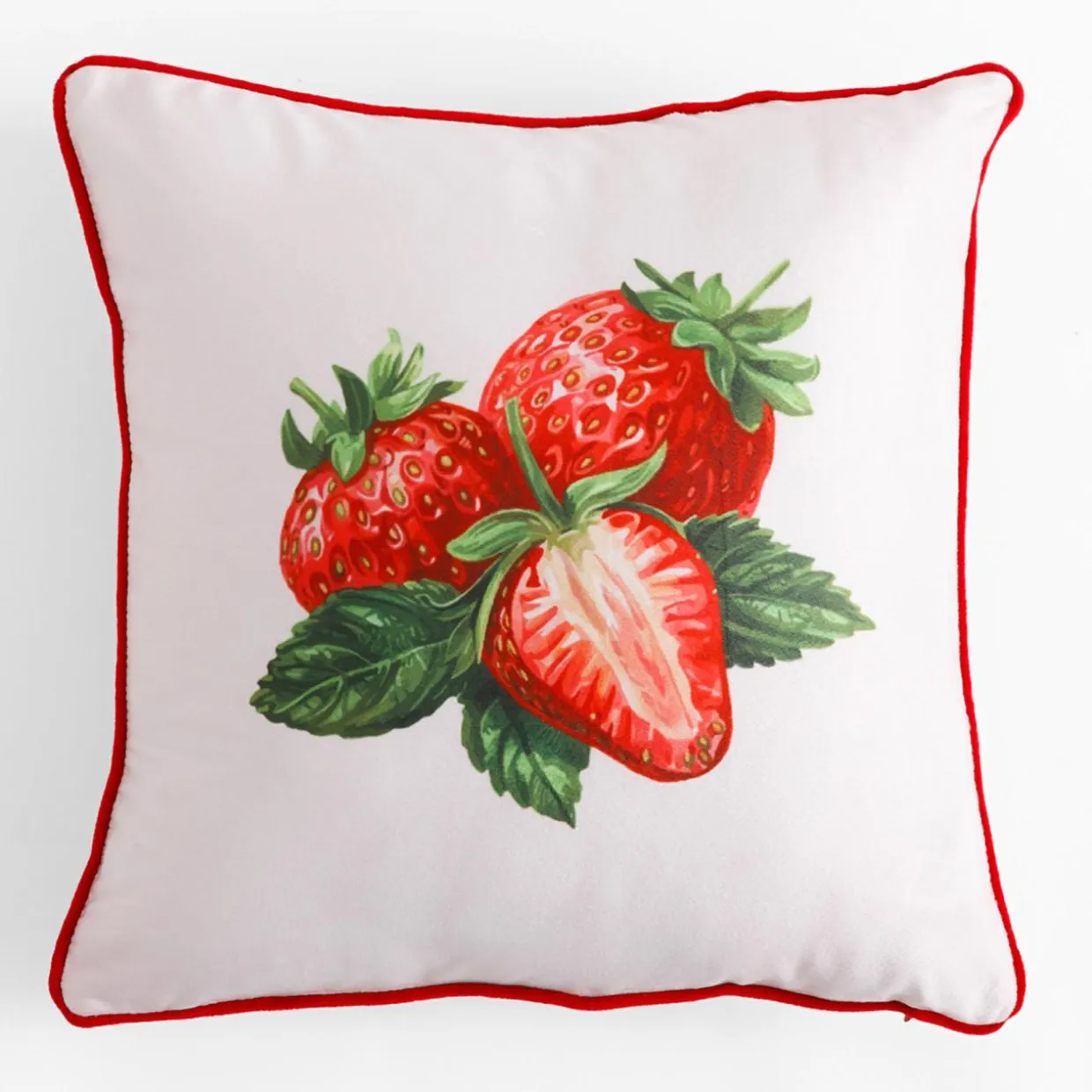 Poszewka ozdobna w truskawki FRUITS 40x40 cm
