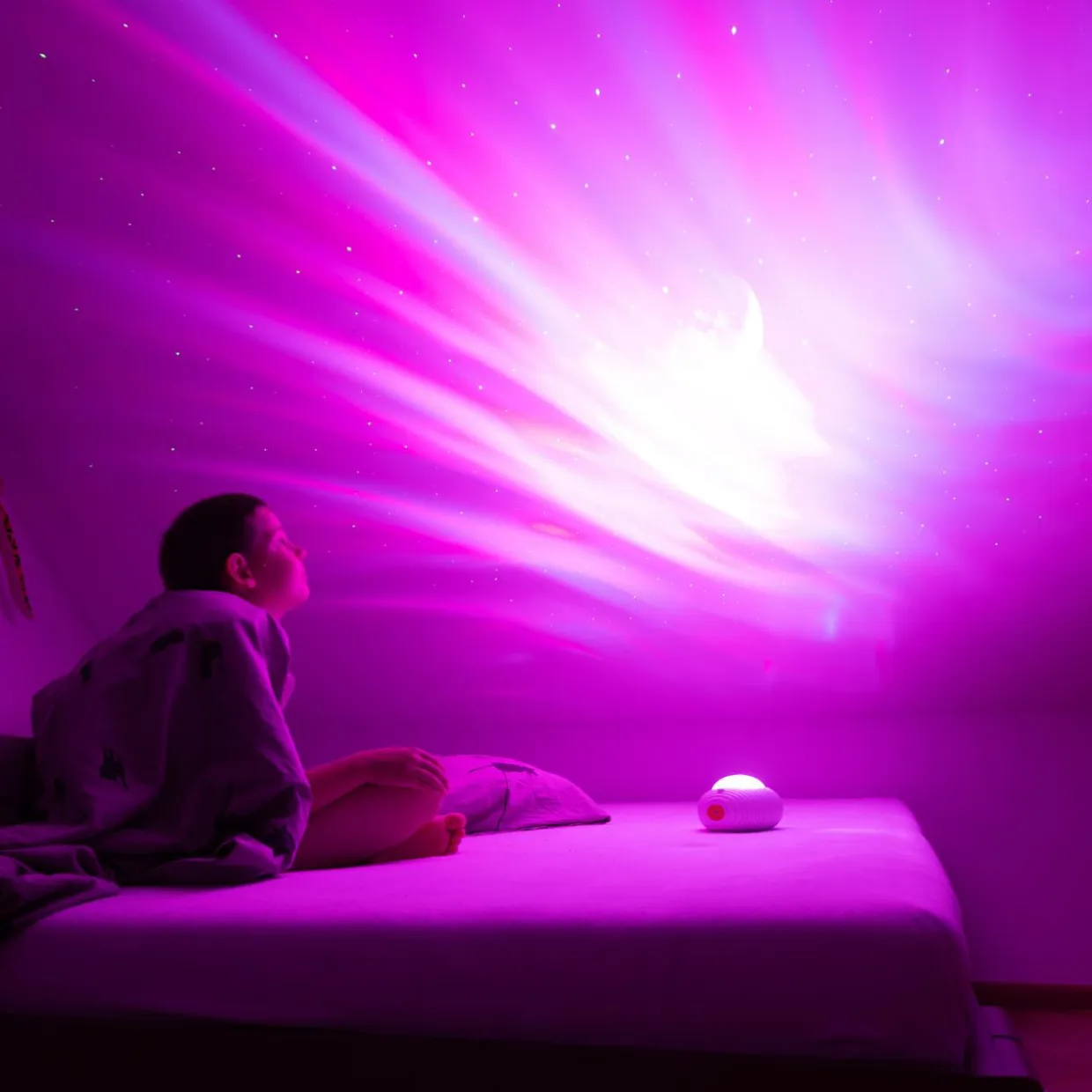 Projektor LED RGBW MARY'S UFO GALAKTYKA z pilotem