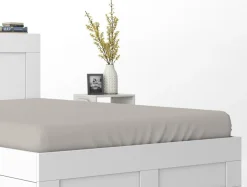 Prześcieradło bawełniane z gumką beżowe PURE 220x200 cm