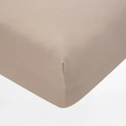 Prześcieradło beżowe JERSEY z gumką 70x140 cm
