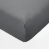 Prześcieradło jersey z gumką ciemnoszare IVETTE 90x200 cm