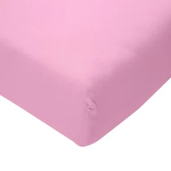 Prześcieradło JERSEY z gumką jasnoróżowe 60x120 cm
