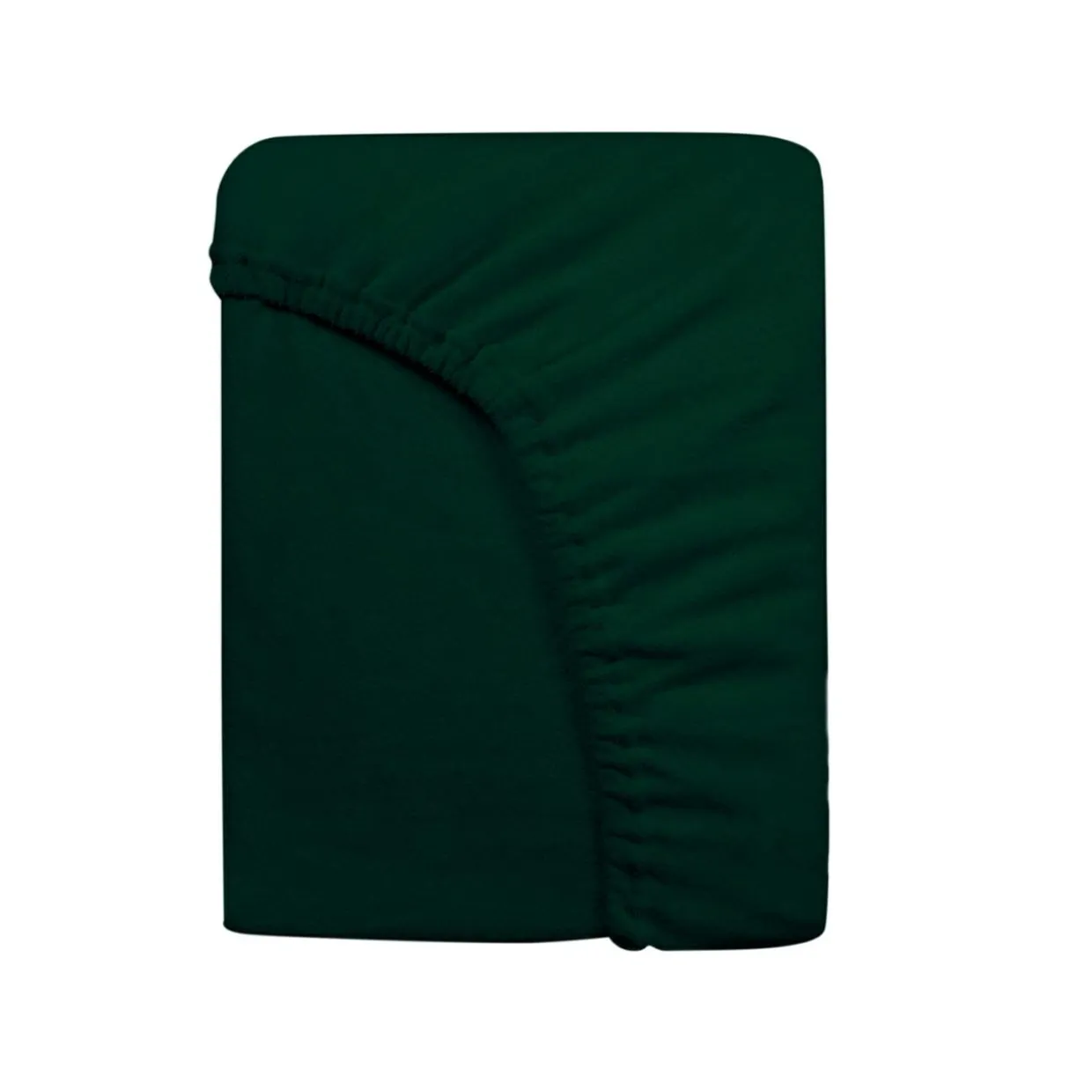 Prześcieradło z gumką butelkowa zieleń FROTTE 160x200 cm