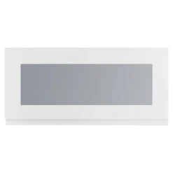 Przeszklony front drzwi PIANO 80x38,1 biały mat