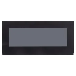 Przeszklony front drzwi PIANO PLUS 80x38,1 czarny mat