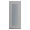 Przeszklony front drzwi PIANO 40x98 szary mat