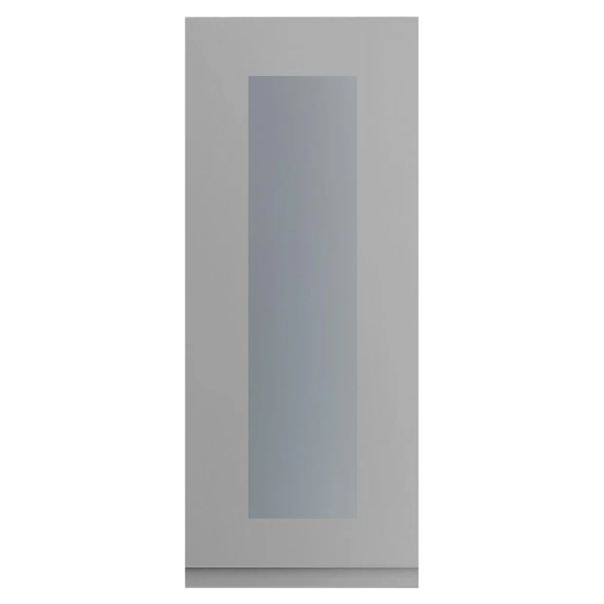 Przeszklony front drzwi PIANO 40x98 szary mat
