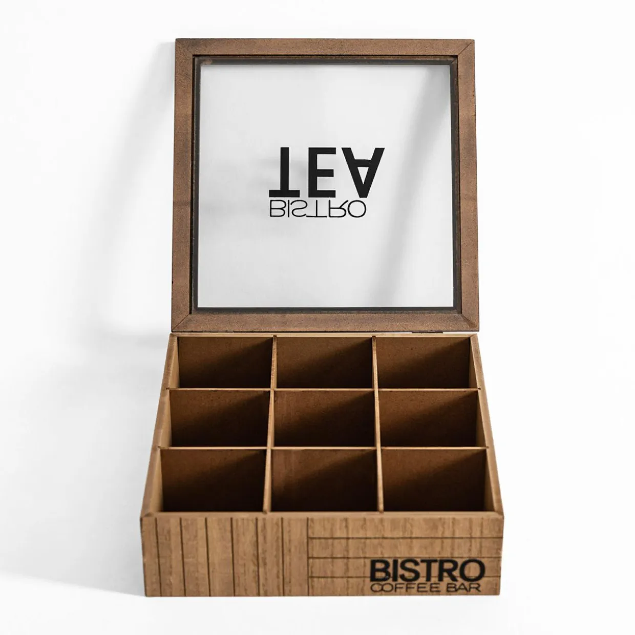 Pudełko na herbatę z 9 przegródkami BISTRO