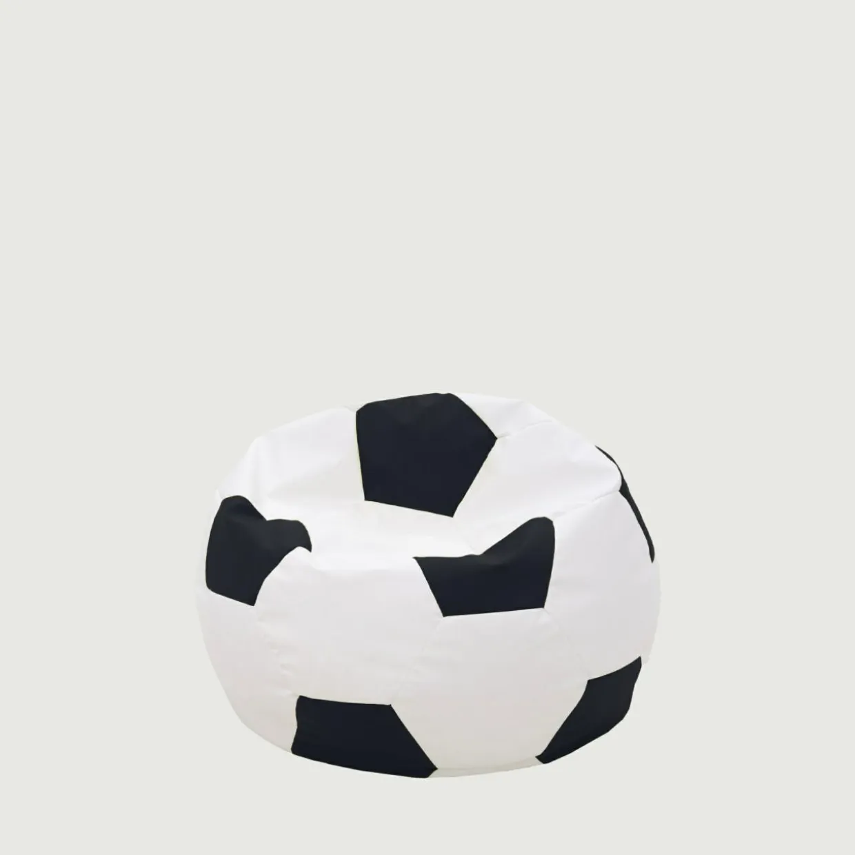 Puf piłka biało-czarny SPORT L