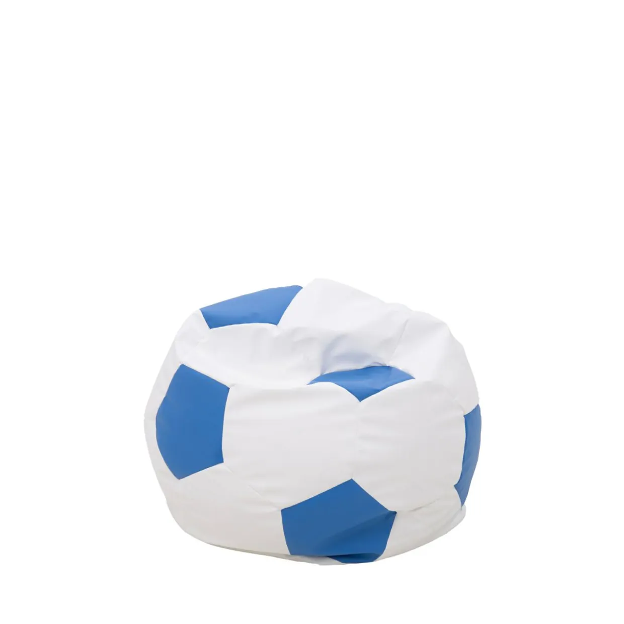 Puf piłka biało-niebieski SPORT L