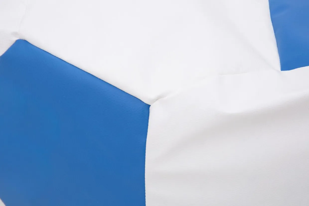 Puf piłka biało-niebieski SPORT L