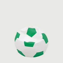 Puf piłka biało-zielony SPORT M