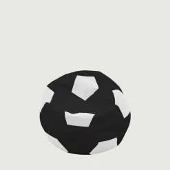 Puf piłka czarno-biały SPORT L