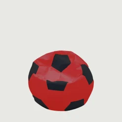 Puf piłka czerwono-czarny SPORT M