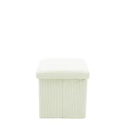 Puf składany biały 38 cm