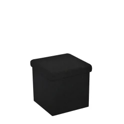 Puf składany BOUCLE czarny 38 cm