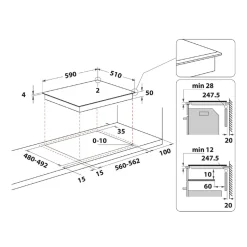 Płyta indukcyjna 6 zmysł WHIRLPOOL WFS5060CPBF