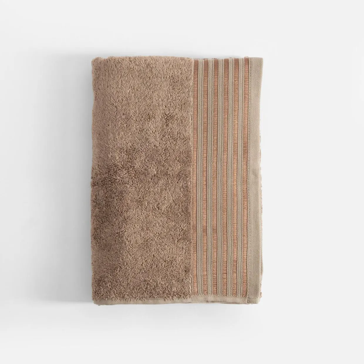 Ręcznik do kąpieli taupe VELA 70x140 cm