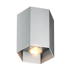 Reflektor natynkowy o geometrycznym kształcie kolor aluminium POLYGON CL 1L