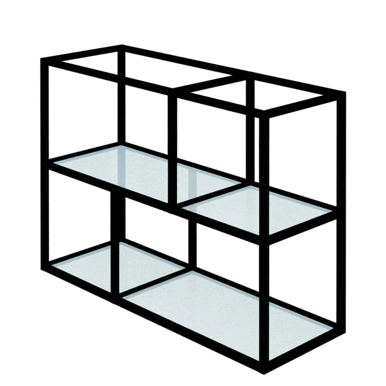 Regał KAMPO 100,2 cm + szklane półki INSIDE