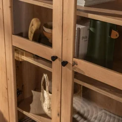 Regał przeszklony BEN dąb artisan