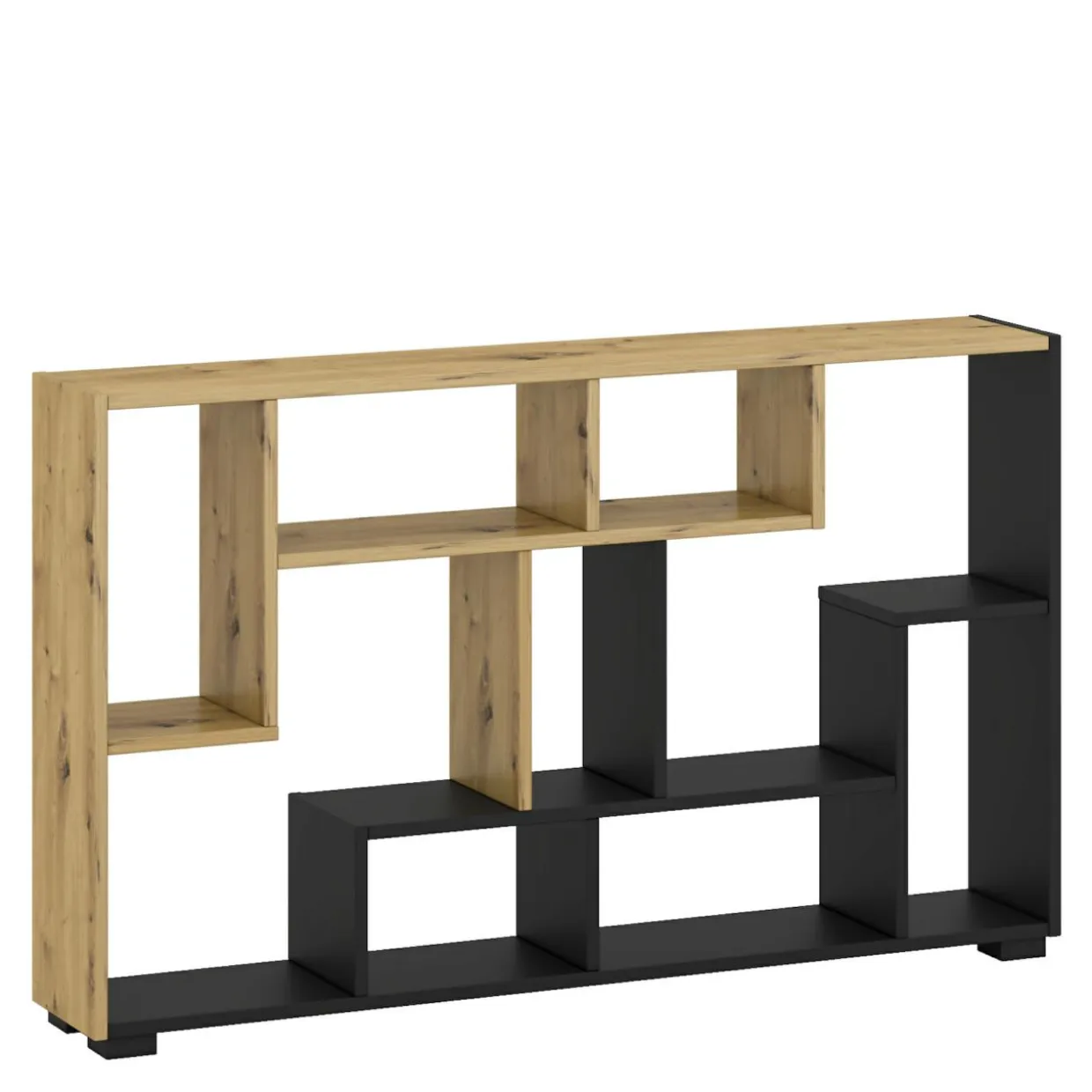 Regał UNIWERSUM dąb artisan/czarny