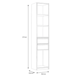 Regał z półkami i szufladami S-ROOM 44,4 cm