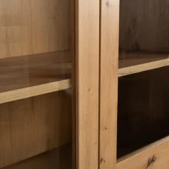 Regał zamknięty z witryną BEN dąb artisan