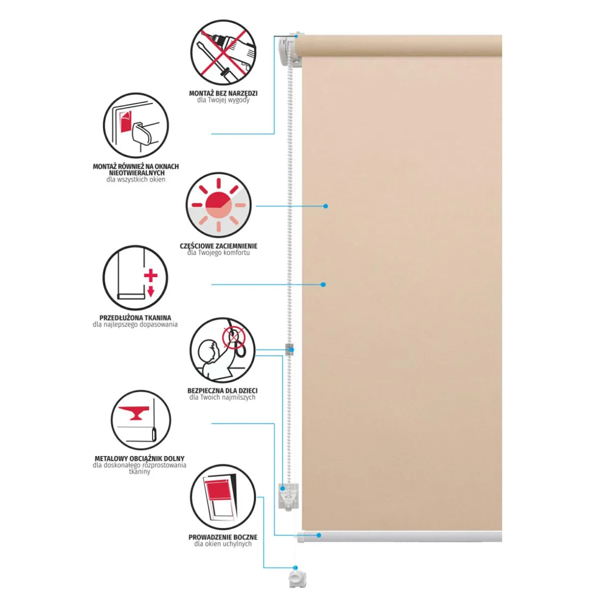 Roleta MINI MADRYT 38x160 cm