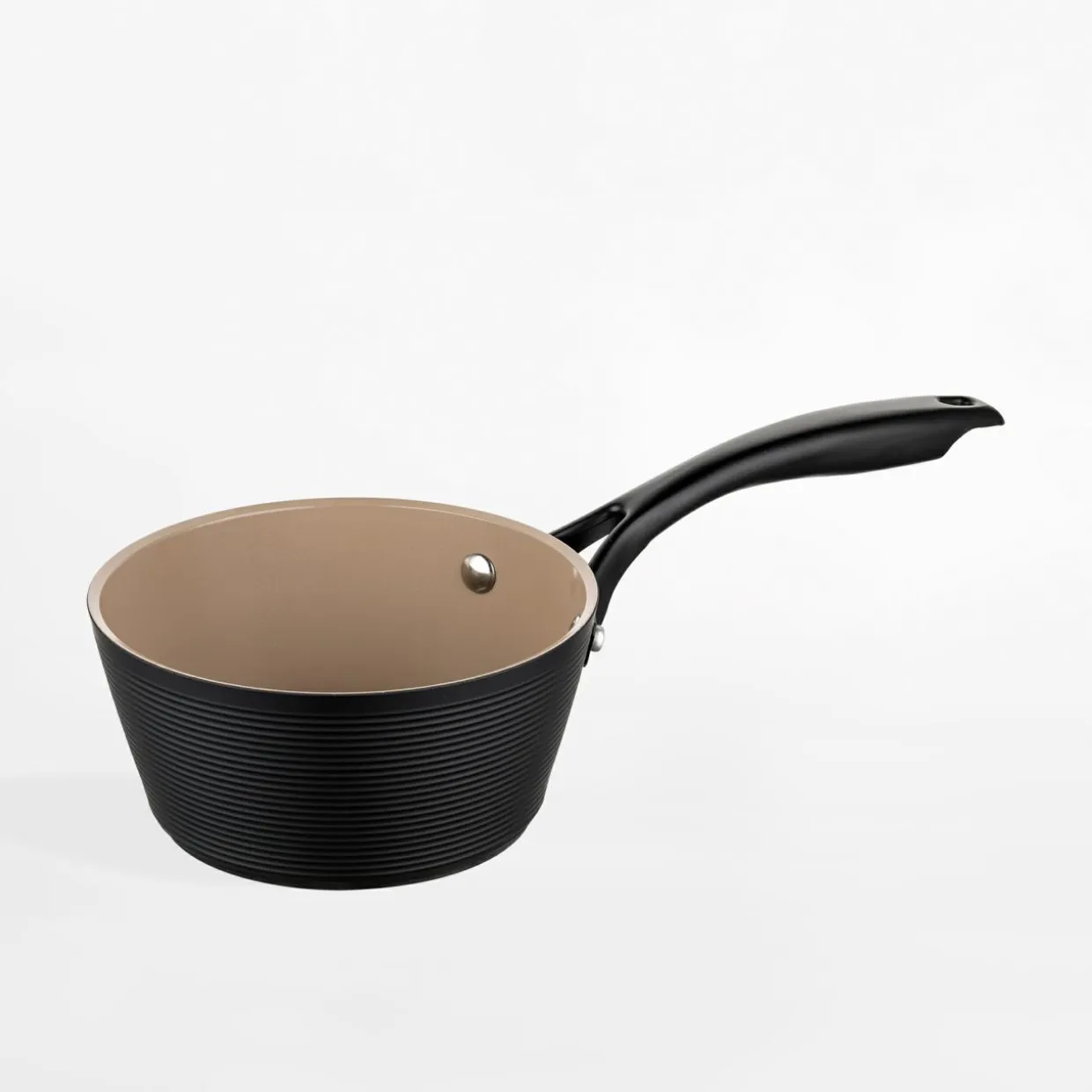 Rondel aluminiowy z pokrywką CARINA BLACK 1 l