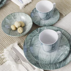 Salaterka porcelanowa niebieska CZTERY PORY ROKU 17,5 cm