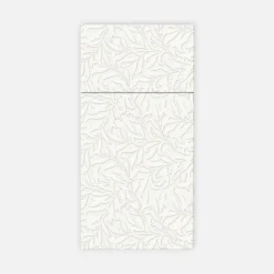 Serwetki z kieszonką na sztućce białe POCKET INSPIRATION FLORAL, 16 szt.