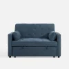 Sofa 133 cm niebieska SYLWERO