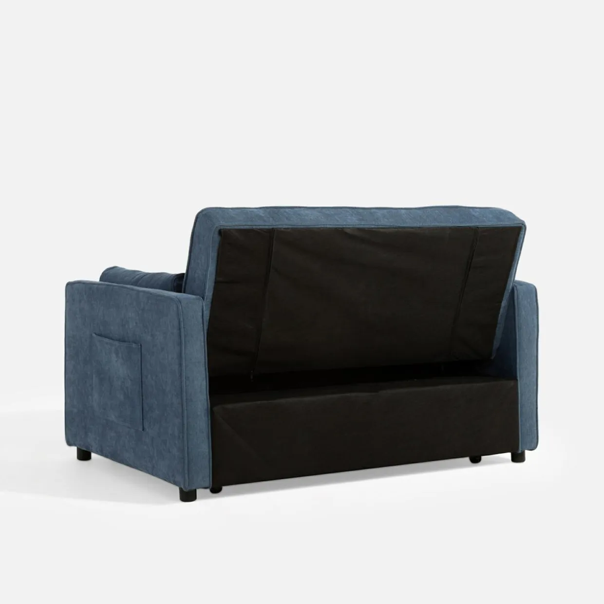 Sofa 133 cm niebieska SYLWERO