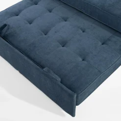 Sofa 133 cm niebieska SYLWERO
