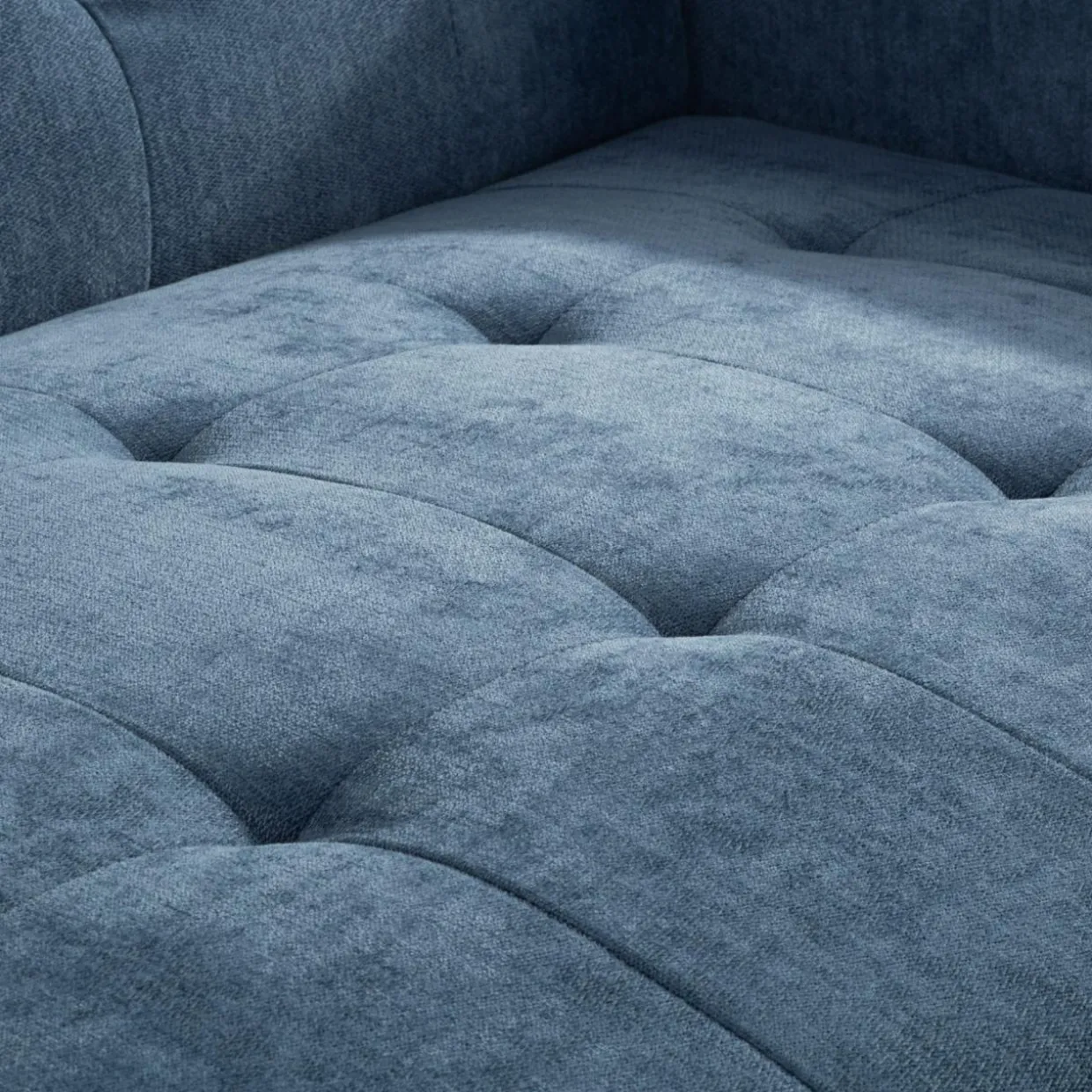 Sofa 133 cm niebieska SYLWERO