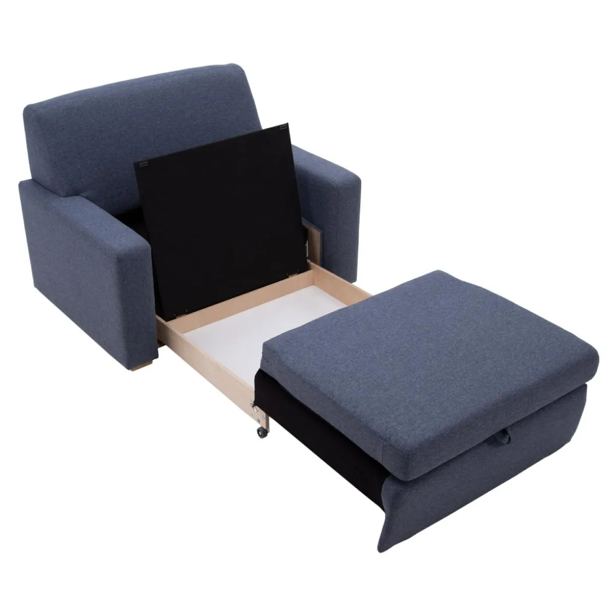 Sofa 1,5 osobowa rozkładana szara MONTY