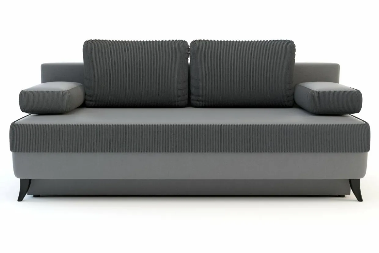 Sofa 3 osobowa rozkładana szara GLORIA