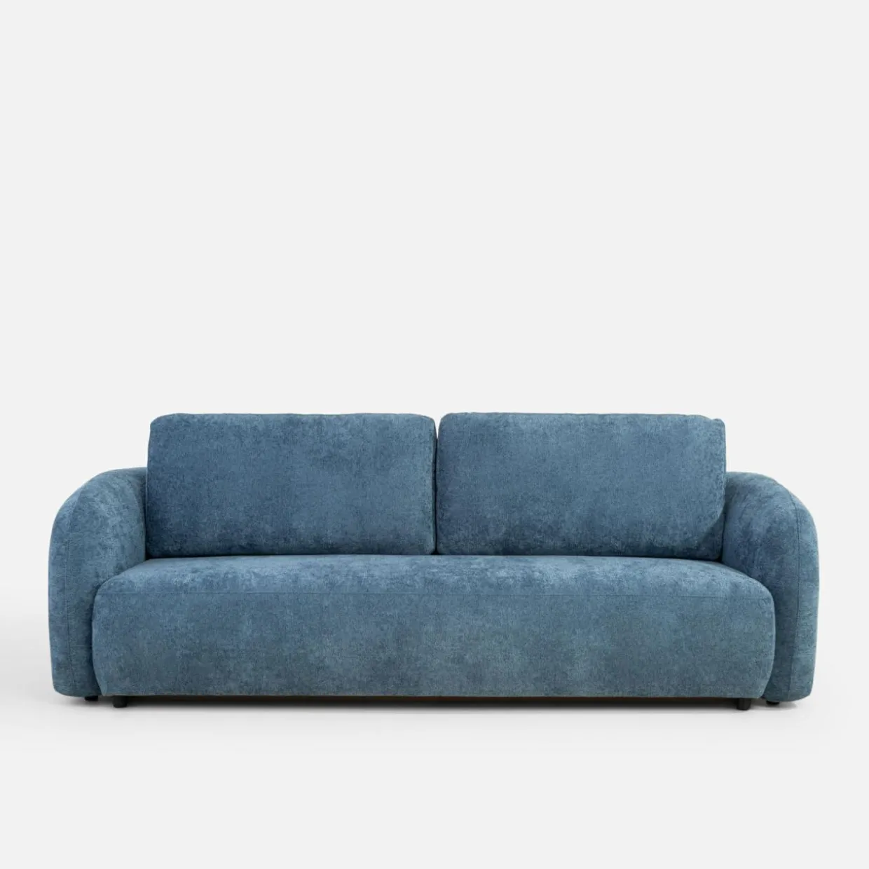 Sofa 3 osobowa, rozkładana z pojemnikiem granatowa PORTO