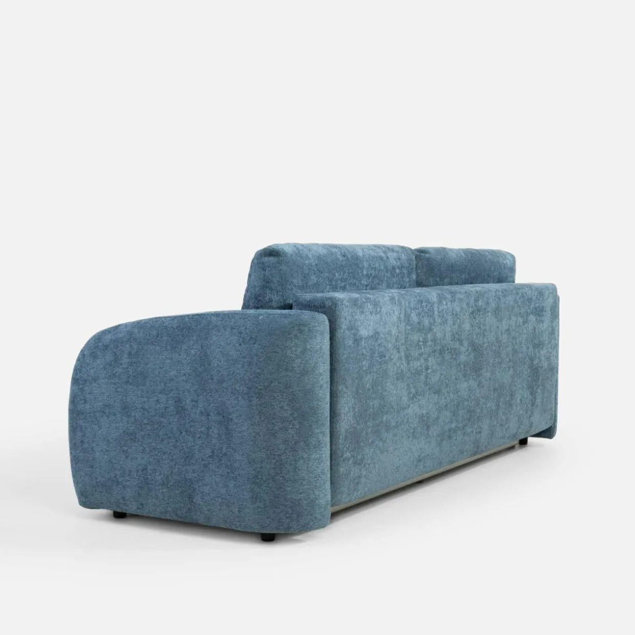 Sofa 3 osobowa, rozkładana z pojemnikiem granatowa PORTO