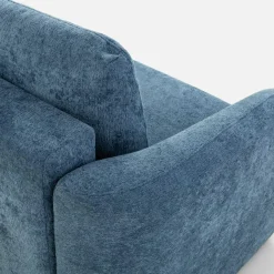 Sofa 3 osobowa, rozkładana z pojemnikiem granatowa PORTO
