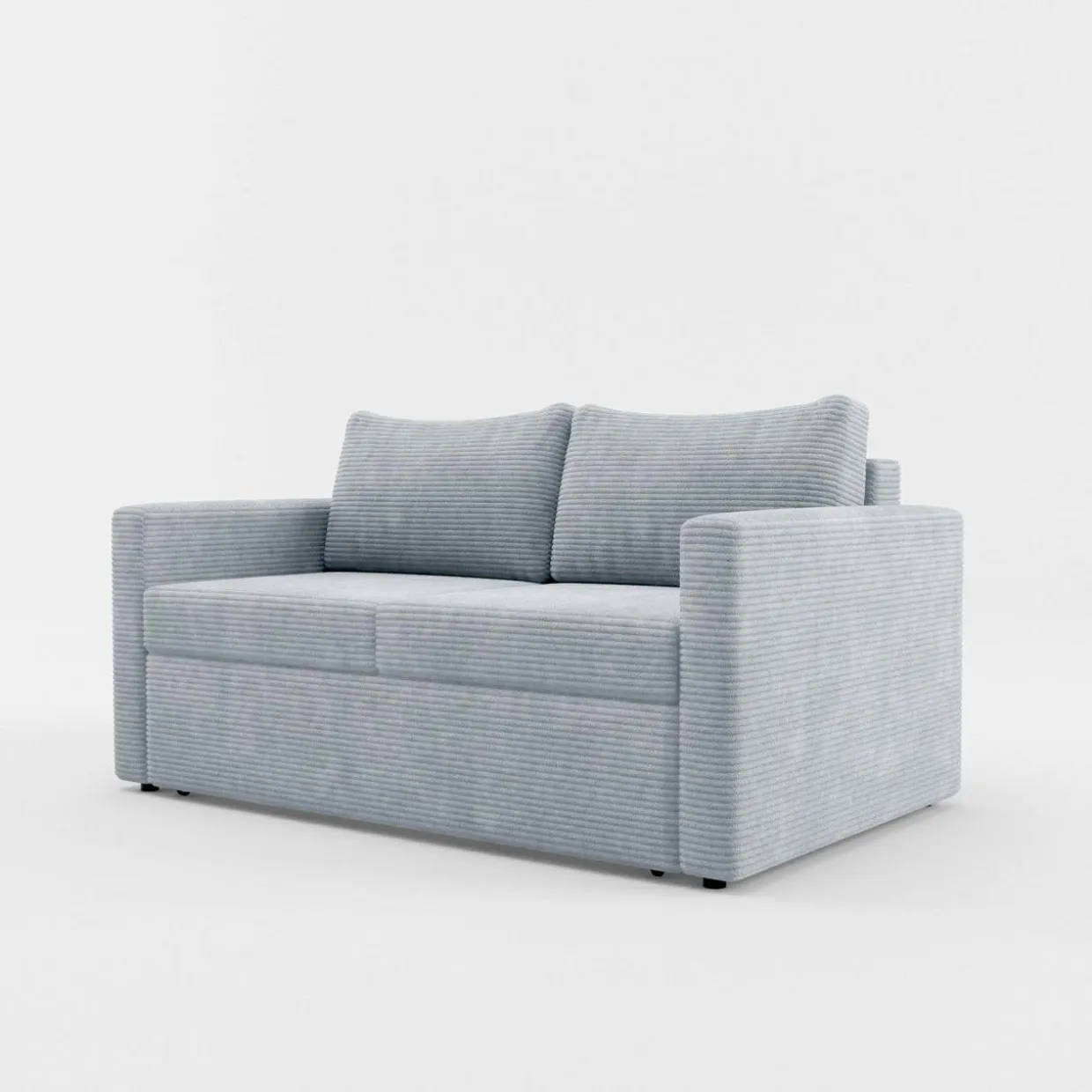 Sofa amerykanka sztruksowa szara SOFI
