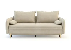 Sofa beżowa VAMOS nóżki buk