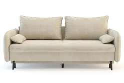Sofa beżowa VAMOS nóżki czarne